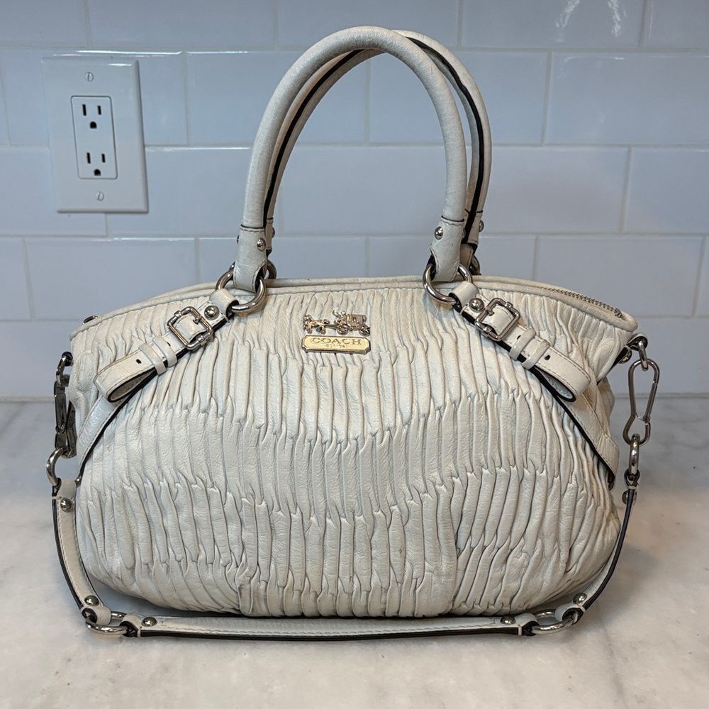 Coach Madison Sophia Gathered Leather Convertible Satchel